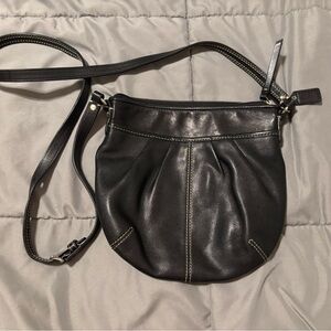 Lot of 2 Coach Black & Blue Leather Crossbody Bag